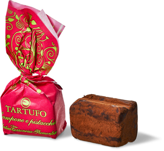 Lampone and Pistachio Tartuffes