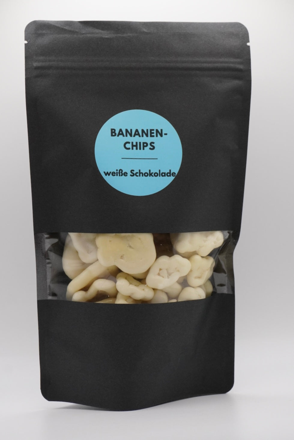 Bananenchips in weißer Schokolade