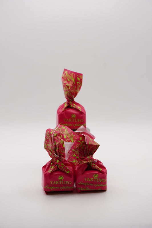 Lampone and Pistachio Tartuffes
